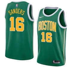 Boston Celtics #16 Tom Sanders Jersey -Green_Gold 2018-2019 Earned