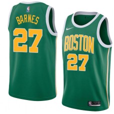 Boston Celtics #27 Marvin Barnes Jersey -Green_Gold 2018-2019 Earned