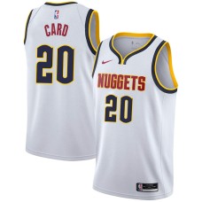 Denver Nuggets #20 Frank Card Jersey -White