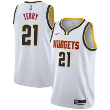 Denver Nuggets #21 Claude Terry Jersey -White