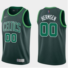 Boston Celtics #00 Kleggie Hermsen Jersey -Dark Green 2020-2021 Earned