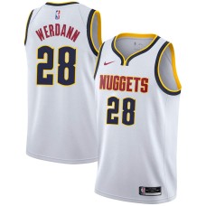 Denver Nuggets #28 Robert Werdann Jersey -White