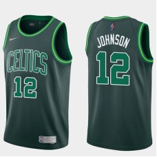 Boston Celtics #12 JaJuan Johnson Jersey -Dark Green 2020-2021 Earned