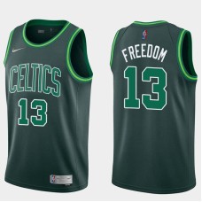 Boston Celtics #13 Enes Freedom Jersey -Dark Green 2020-2021 Earned