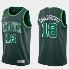 Boston Celtics #18 Woody Sauldsberry Jersey -Dark Green 2020-2021 Earned