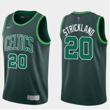 Boston Celtics #20 Erick Strickland Jersey -Dark Green 2020-2021 Earned