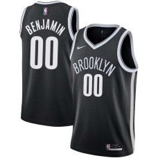 Brooklyn Nets #00 Benoit Benjamin Jersey -Black