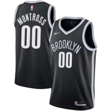 Brooklyn Nets #00 Eric Montross Jersey -Black