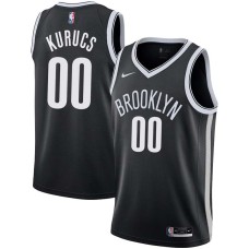 Brooklyn Nets #00 Rodions Kurucs Jersey -Black