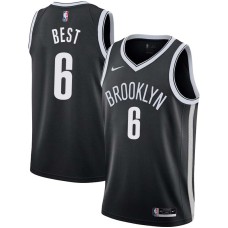 Brooklyn Nets #6 Travis Best Jersey -Black