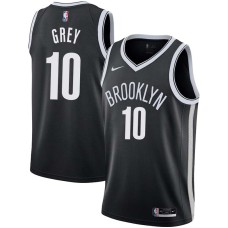 Brooklyn Nets #10 Dennis Grey Jersey -Black