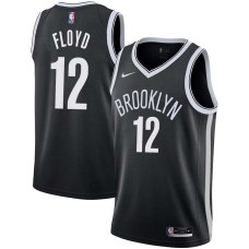 Brooklyn Nets #12 Sleepy Floyd Jersey -Black