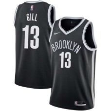 Brooklyn Nets #13 Kendall Gill Jersey -Black