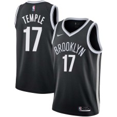 Brooklyn Nets #17 Garrett Temple Jersey -Black