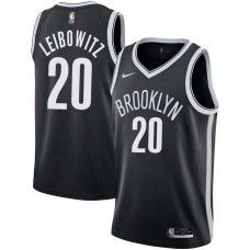 Brooklyn Nets #20 Barry Leibowitz Jersey -Black