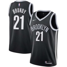 Brooklyn Nets #21 Stanley Brundy Jersey -Black