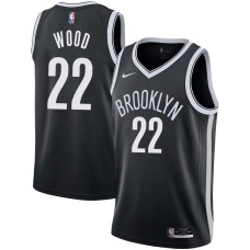 Brooklyn Nets #22 Leon Wood Jersey -Black