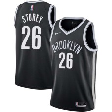 Brooklyn Nets #26 Awvee Storey Jersey -Black