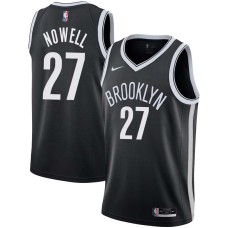 Brooklyn Nets #27 Mel Nowell Jersey -Black