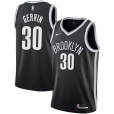 Brooklyn Nets #30 Derrick Gervin Jersey -Black