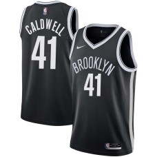 Brooklyn Nets #41 Jim Caldwell Jersey -Black