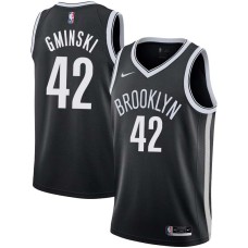 Brooklyn Nets #42 Mike Gminski Jersey -Black