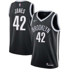 Brooklyn Nets #42 Edgar Jones Jersey -Black