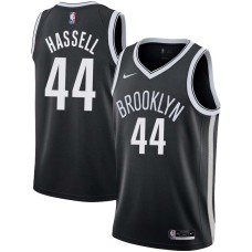 Brooklyn Nets #44 Trenton Hassell Jersey -Black