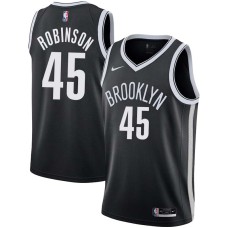 Brooklyn Nets #45 Cliff Robinson Jersey -Black