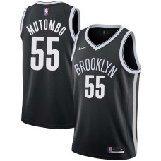 Brooklyn Nets #55 Dikembe Mutombo Jersey -Black