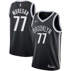 Brooklyn Nets #77 Gheorghe Muresan Jersey -Black