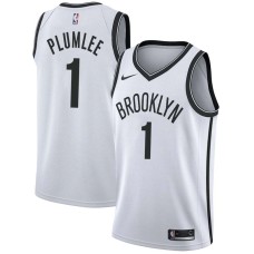 Brooklyn Nets #1 Mason Plumlee Jersey -White