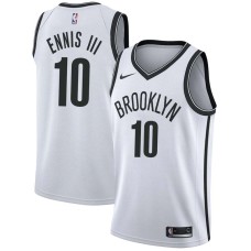 Brooklyn Nets #10 James Ennis III Jersey -White