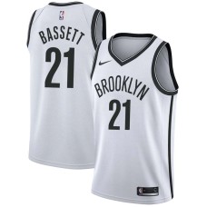 Brooklyn Nets #21 Tim Bassett Jersey -White