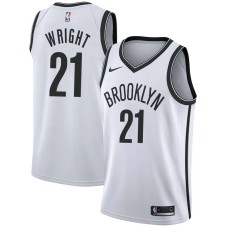 Brooklyn Nets #21 Antoine Wright Jersey -White