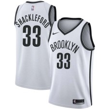 Brooklyn Nets #33 Charles Shackleford Jersey -White