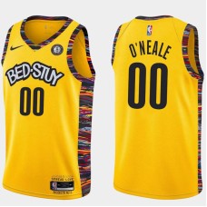 Brooklyn Nets #00 Royce O'Neale Jersey -Yellow 2019-2020 City BED-STUY