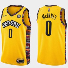 Brooklyn Nets #0 Jeff McInnis Jersey -Yellow 2019-2020 City BED-STUY