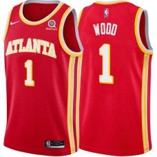 Atlanta Hawks #1 Leon Wood Jersey -Torch Red