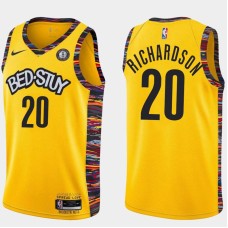 Brooklyn Nets #20 Micheal Ray Richardson Jersey -Yellow 2019-2020 City BED-STUY