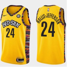 Brooklyn Nets #24 Rondae Hollis-Jefferson Jersey -Yellow 2019-2020 City BED-STUY