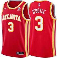 Atlanta Hawks #3 John O'Boyle Jersey -Torch Red