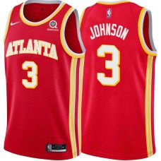 Atlanta Hawks #3 Eddie Johnson Jersey -Torch Red