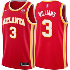 Atlanta Hawks #3 Shammond Williams Jersey -Torch Red