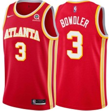 Atlanta Hawks #3 Cal Bowdler Jersey -Torch Red