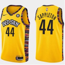 Brooklyn Nets #44 Wayne Sappleton Jersey -Yellow 2019-2020 City BED-STUY