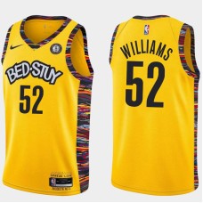 Brooklyn Nets #52 Buck Williams Jersey -Yellow 2019-2020 City BED-STUY