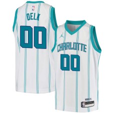 Charlotte Hornets #00 Tony Delk Jersey -White