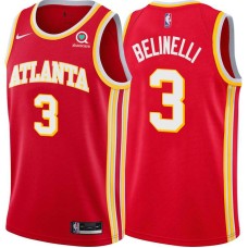 Atlanta Hawks #3 Marco Belinelli Jersey -Torch Red