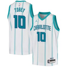 Charlotte Hornets #10 Mike Tobey Jersey -White